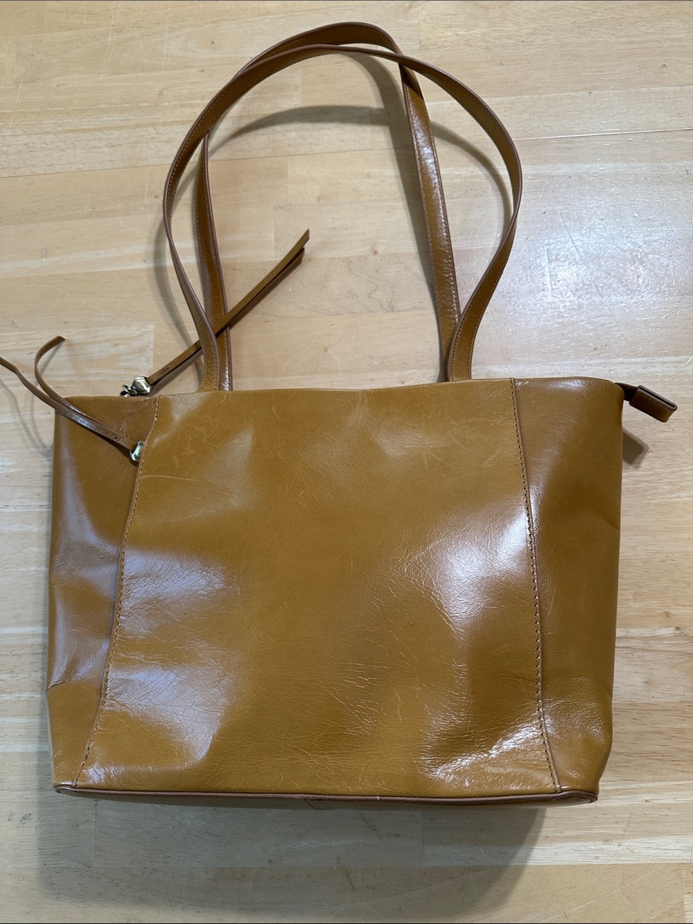HOBO Caramel Leather Shoulder Tote